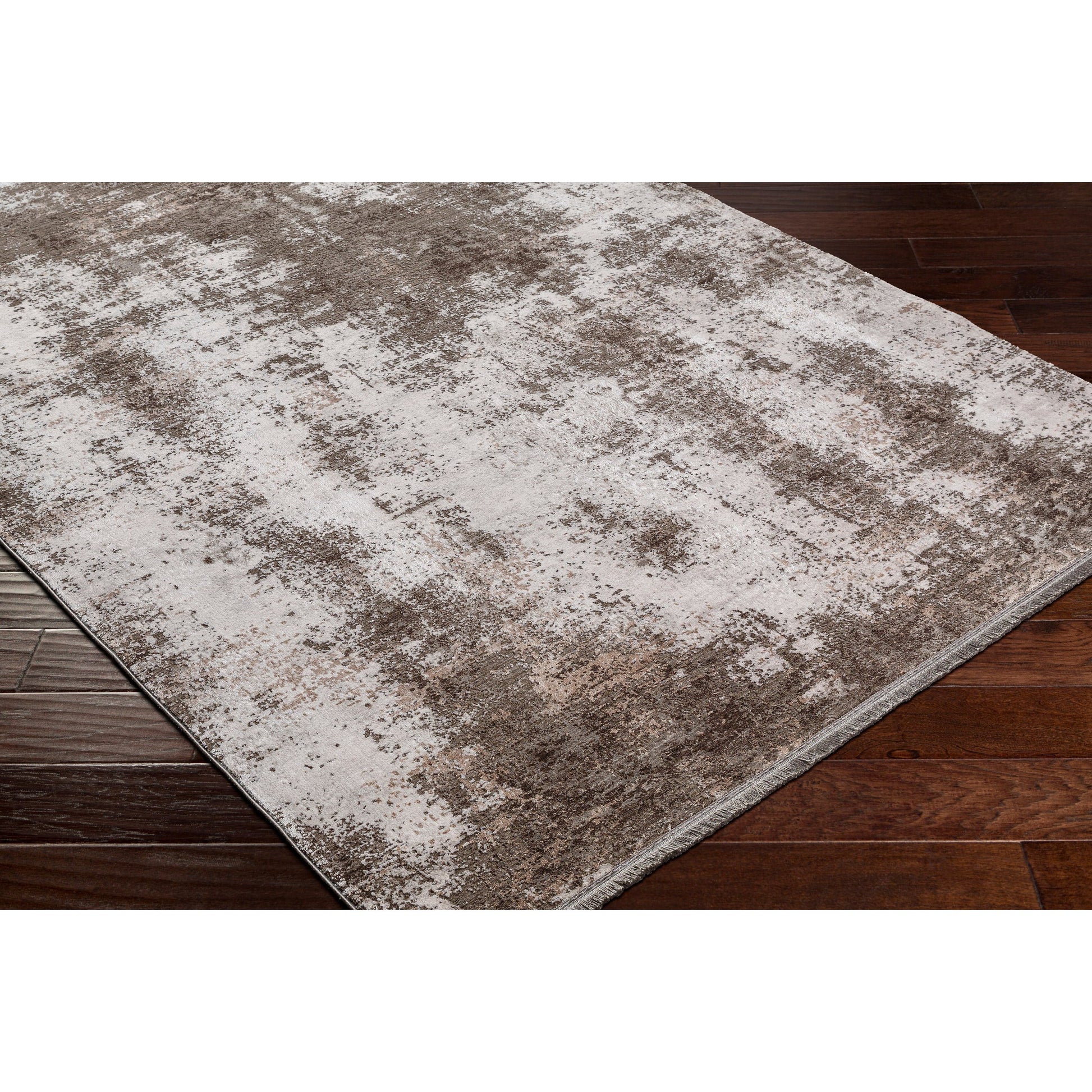 Eclipse Rug by Surya in medium gray, light gray, charcoal, black. Made from 100% polyester in a modern style.