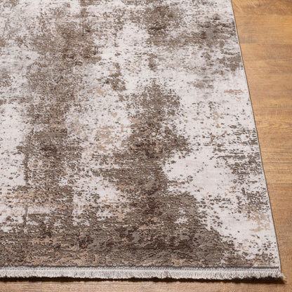 Eclipse Rug by Surya in medium gray, light gray, charcoal, black. Made from 100% polyester in a modern style.