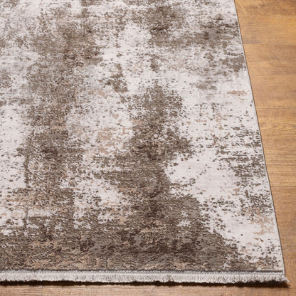 Eclipse Rug by Surya in white, brown. Made from 100% polyester in a modern style.