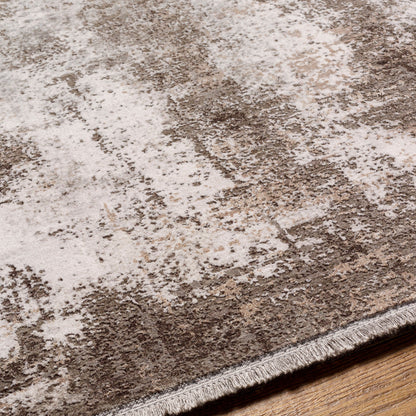 Eclipse Rug by Surya in white, brown. Made from 100% polyester in a modern style.