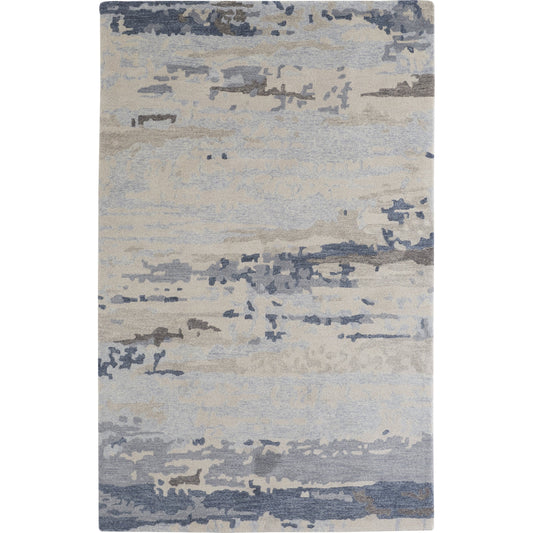 Everley Rug - 8647F by Feizy in blue, gray, ivory. Made from wool in a unique style.