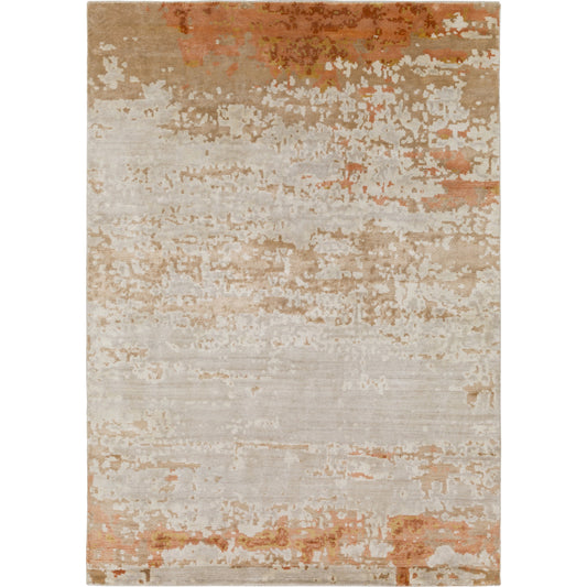 Ephemeral Rug - 22787 by Surya in wheat, peach. Made from 50% art silk, 50% wool in a unique style.