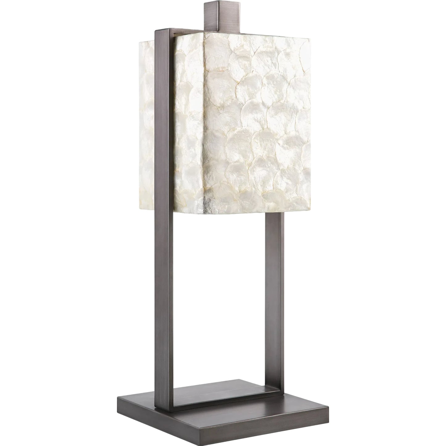 000 SI-2349560 | Primary Silo | Epako Accent Table Lamp by Livabliss in body: silver gray; base: silver gray; shade: cream; cord: translucent and painted. Made from iron, polystyrene, polyester in a modern style.