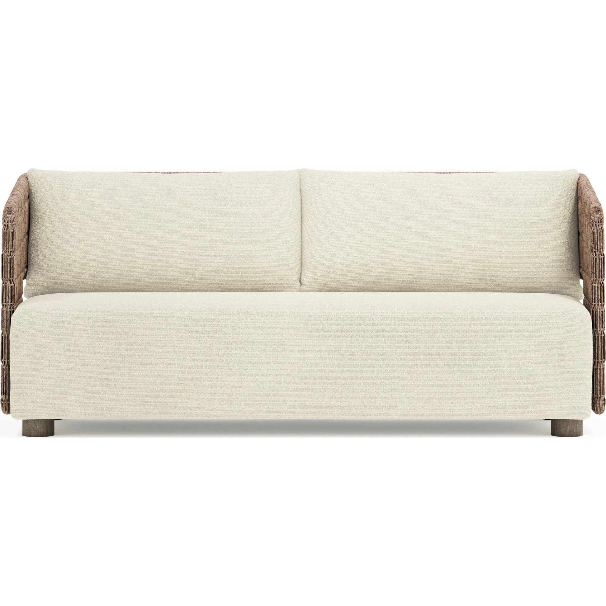 Maldives Outdoor Sofa by Bernhardt in hazelnut. Made from unique in a transitional style.