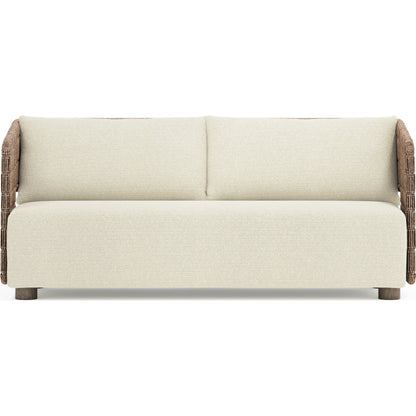 Maldives Outdoor Sofa by Bernhardt in hazelnut. Made from unique in a transitional style.
