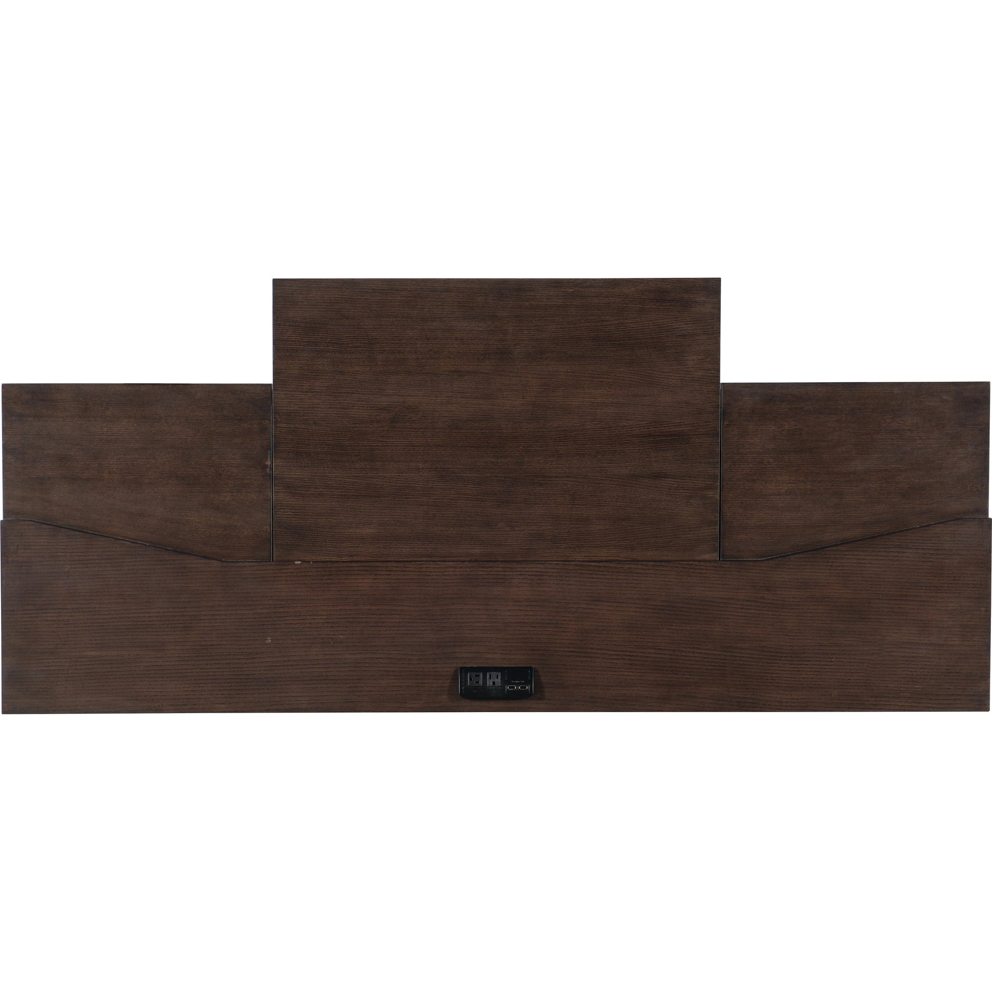 House Blend Computer Credenza by Hooker Furniture in dark roast. Made from quartered ash veneers, metal in a unique style.