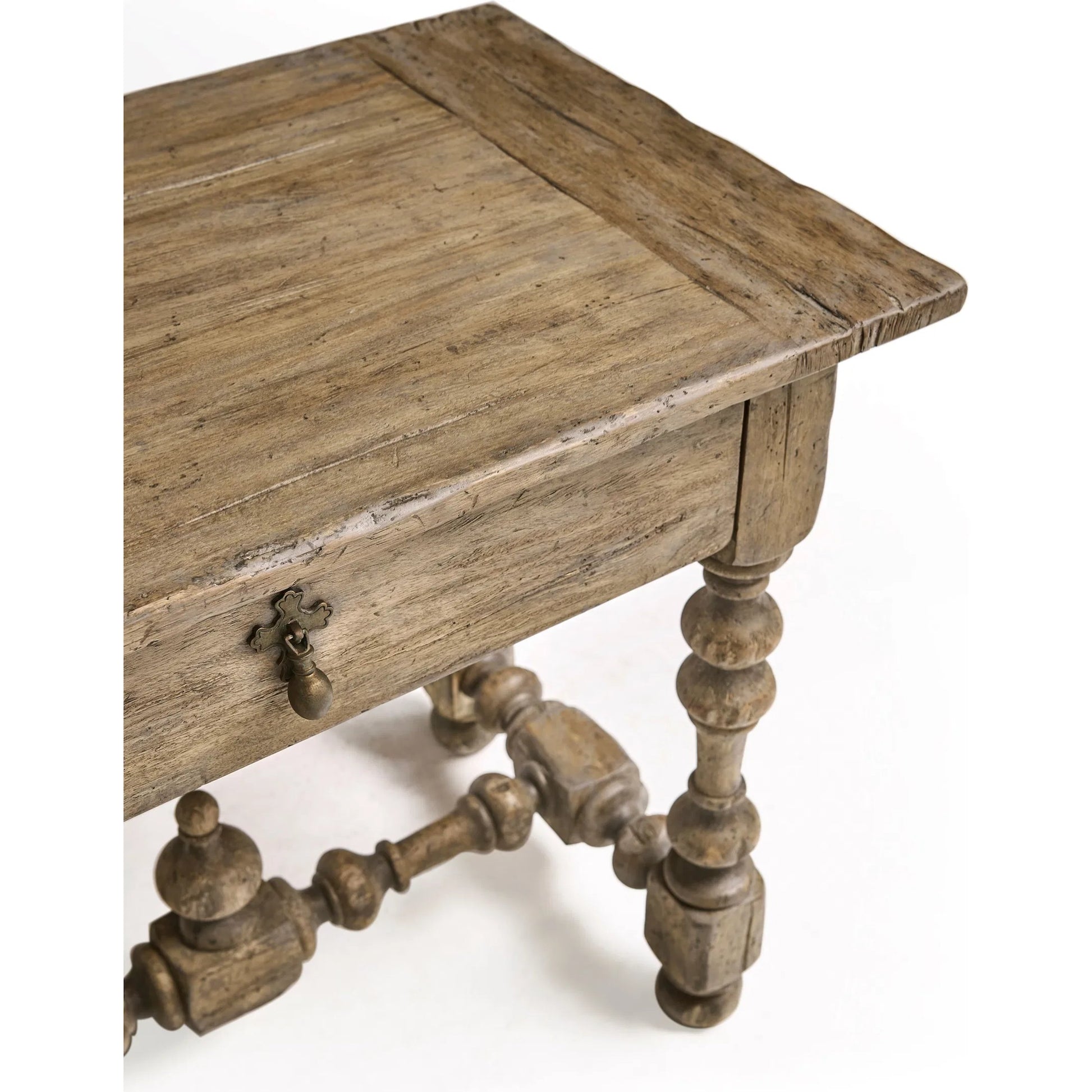 Caldera Nightstand by Jonathan Charles in light spain painted walnut. Made from main acacia in a unique style.