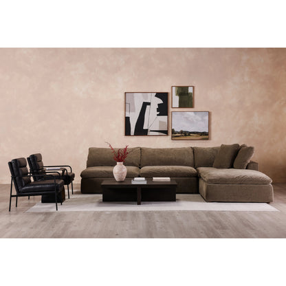 Verlaine Chair Chestnut by Moe's Home Collection. Made from upholstery: 100% top grain leather, powder-coated metal frame, zigzag spring support, foam cushions in a transitional style.