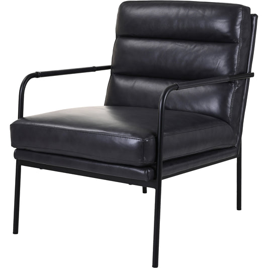 Verlaine Chair Chestnut by Moe's Home Collection. Made from upholstery: 100% top grain leather, powder-coated metal frame, zigzag spring support, foam cushions in a transitional style.