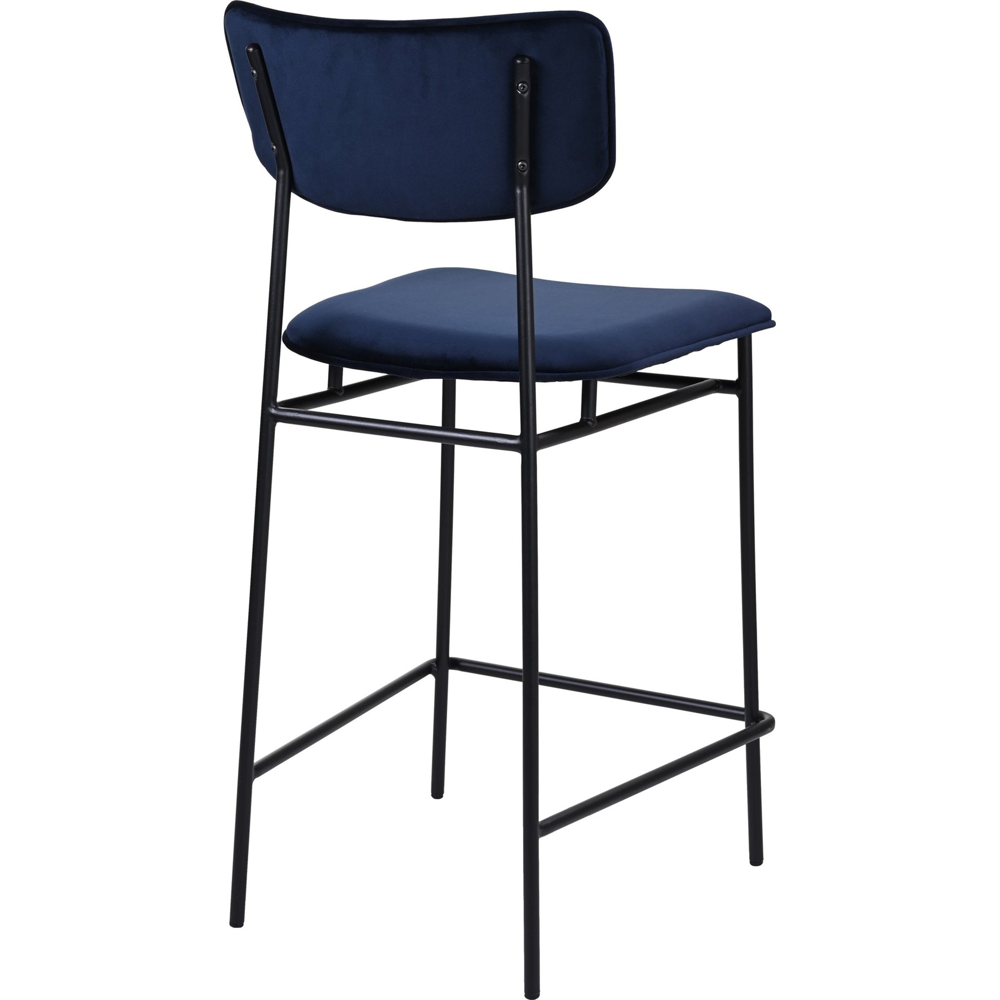 Sailor Counter Stool by Moe's Home Collection in brown. Made from upholstery: 100% top grain leather, powder-coated metal frame, plywood, foam padding in a transitional style.