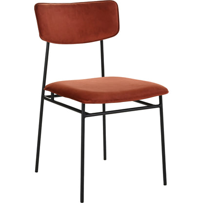 Sailor Dining Chair (Set of 2) by Moe's Home Collection in brown. Made from upholstery: 100% top grain leather, powder-coated metal frame, plywood, foam padding in a transitional style.