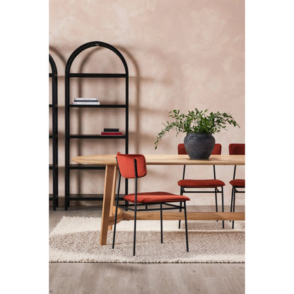 Sailor Dining Chair (Set of 2) by Moe's Home Collection in brown. Made from upholstery: 100% top grain leather, powder-coated metal frame, plywood, foam padding in a transitional style.