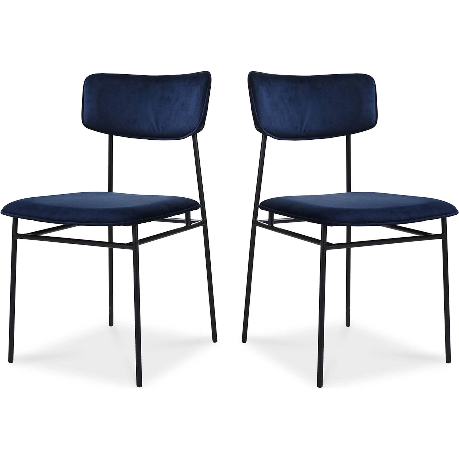 Sailor Dining Chair (Set of 2) by Moe's Home Collection in brown. Made from upholstery: 100% top grain leather, powder-coated metal frame, plywood, foam padding in a transitional style.