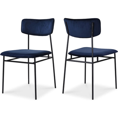 Sailor Dining Chair (Set of 2) by Moe's Home Collection in brown. Made from upholstery: 100% top grain leather, powder-coated metal frame, plywood, foam padding in a transitional style.