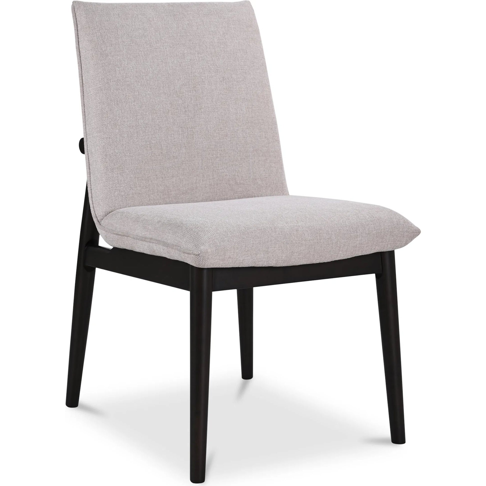 Charlie Dining Chair (Set of 2) by Moe's Home Collection in dark brown. Made from upholstery: 95% polyester, 5% nylon, rubber wood base, zig, zag spring, foam padding in a modern style.