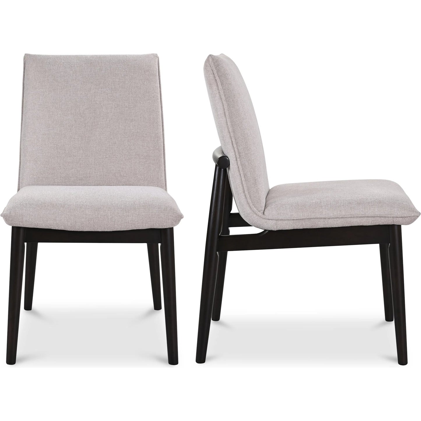 007 SI-2253641 | Additional Silo | Charlie Dining Chair (Set of 2) by Moe's Home Collection in dark brown. Made from upholstery: 95% polyester, 5% nylon, rubber wood base, zig, zag spring, foam padding in a modern style.