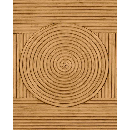 Santos Side Chair by Currey and Company. Made from mahogany, rattan, brass in a modern style.