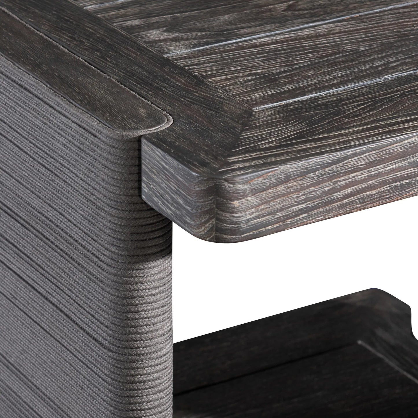 006 SI-2534175 | Closeup | Andros Side Table by Bernhardt in brown. Made from wood in a unique style.