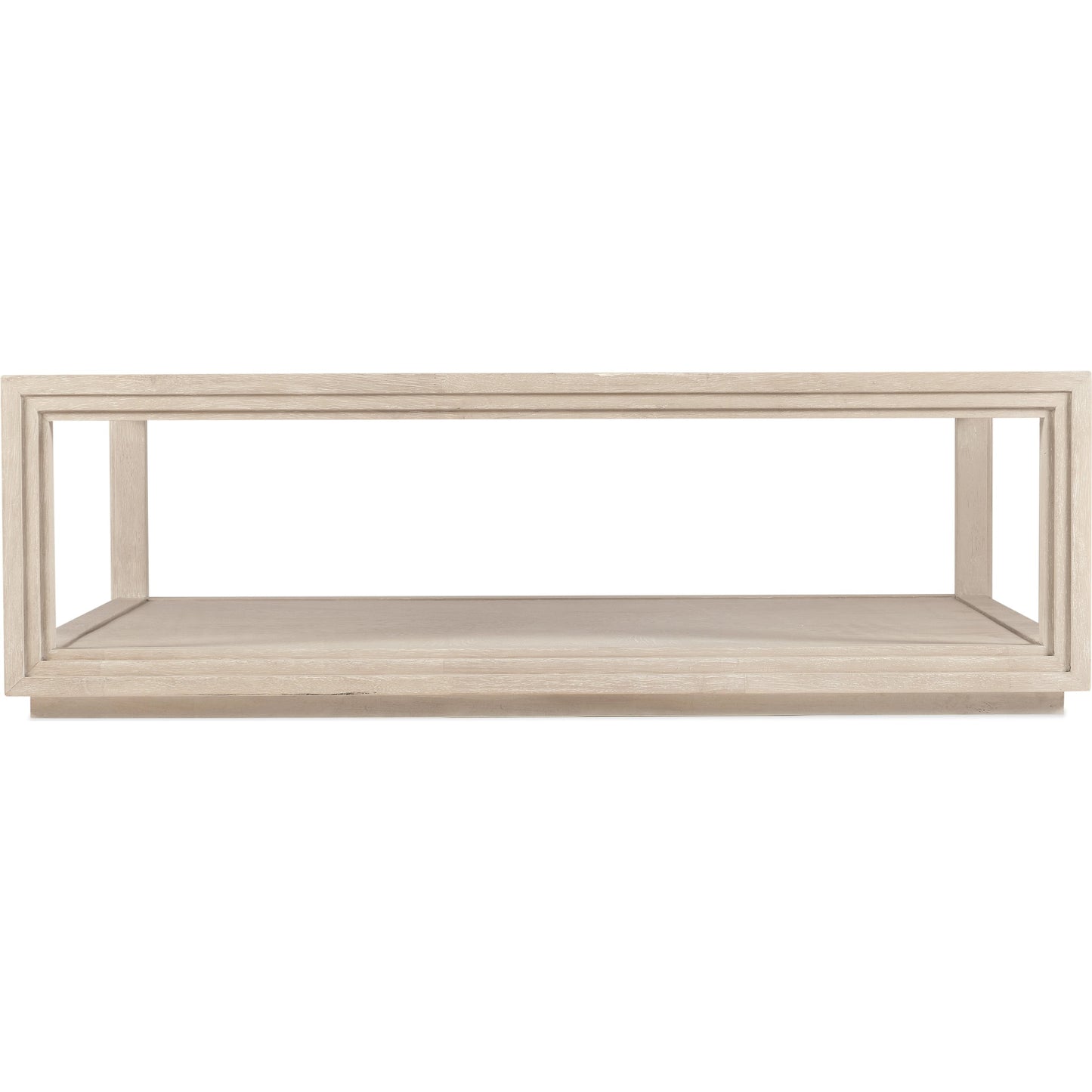 001 SI-2028941 | Additional Silo | Nouveau Chic Rectangle Cocktail Table by Hooker Furniture in sandstone. Made from oak veneers, tempered glass, metal in a modern style.