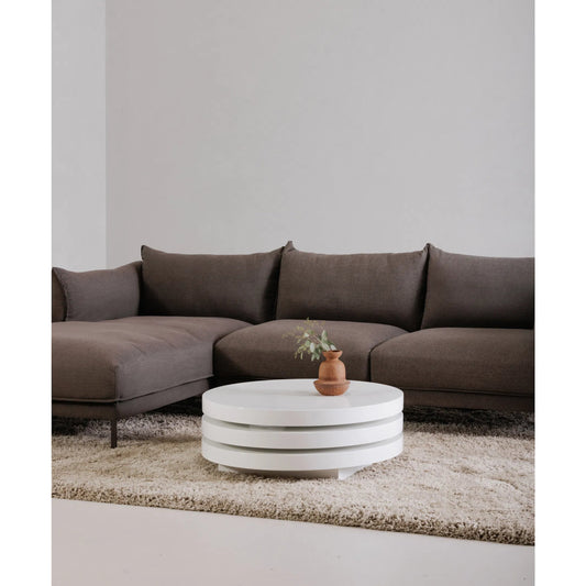 Torno Coffee Table by Moe's Home Collection in white. Made from white veneer, mdf in a modern style.