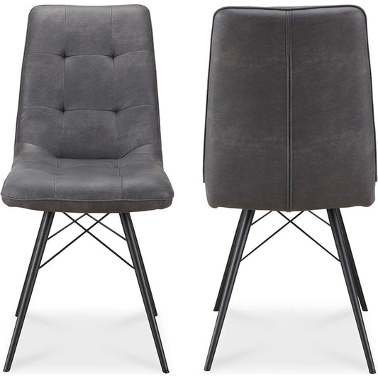 001 S-699212 | Primary Silo | Morrison Side Chair (Set of 2) by Moe's Home Collection in grey. Made from high density foam, metal in a modern style.