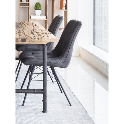 Morrison Side Chair (Set of 2) by Moe's Home Collection in grey. Made from high density foam, metal in a modern style.
