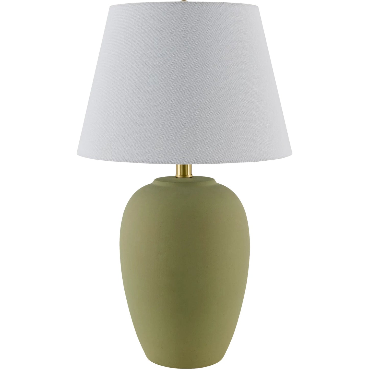 001 SI-2258392 | Primary Silo | Matera Accent Table Lamp by Livabliss in green and hand painted. Made from ceramic, linen, iron in a modern style.