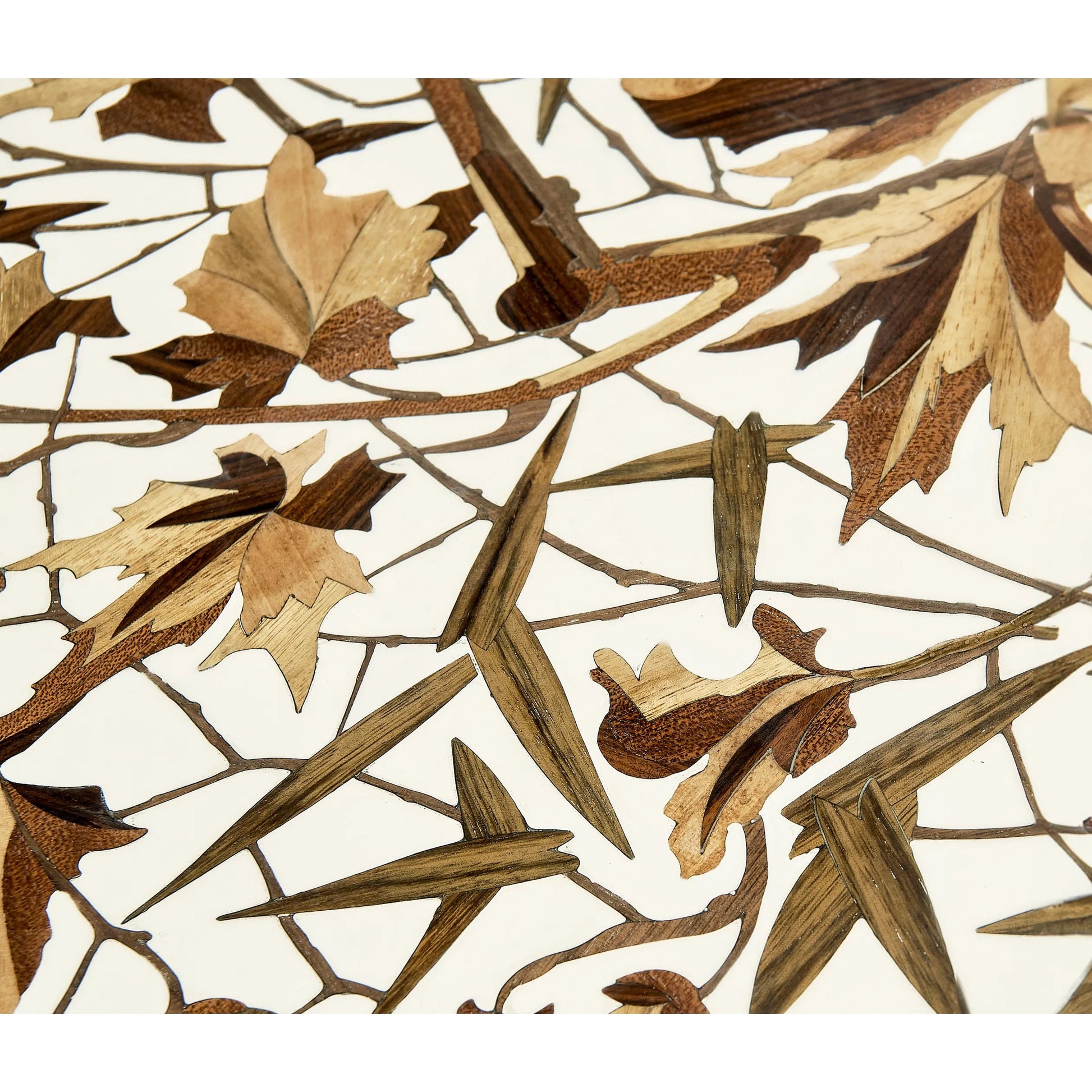 Trianon Console Table by Jonathan Charles in oak leaf parquetry. Made from mahogany solids, various marquetry veneers, resin, brass in a traditional style.