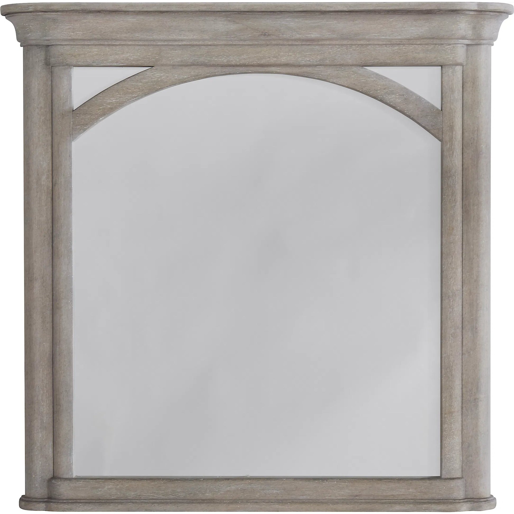 Abbotts Glen Dresser Mirror by Pulaski Furniture in windmill grey. Made from split heart cathedral oak in a transitional style.