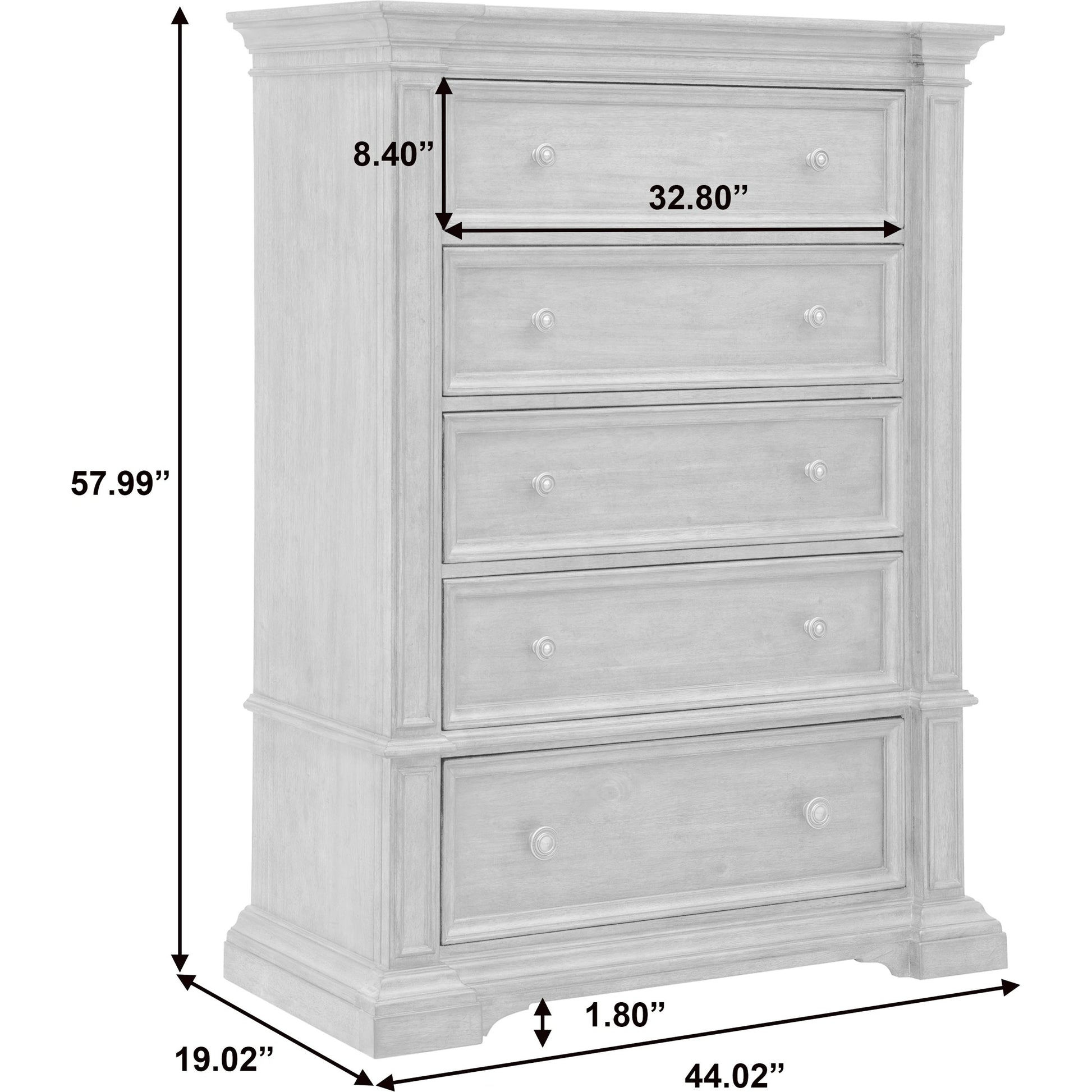 Woodbury Five-Drawer Chest by Pulaski Furniture in cowboy boots brown. Made from rubberwood in a traditional style.