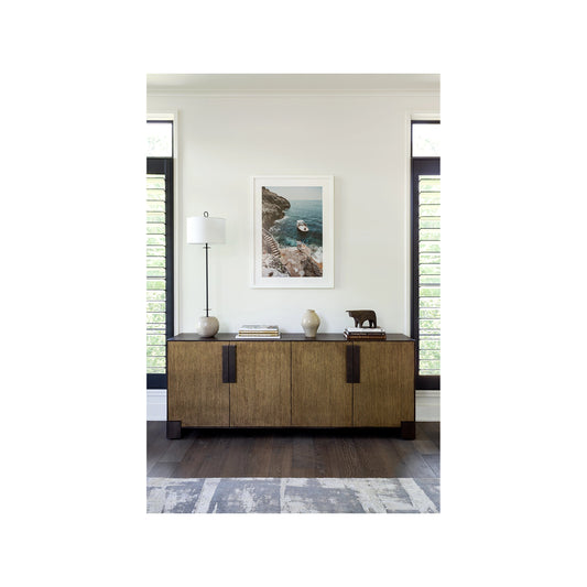 Erinn V X Universal Riviera Console by Universal Furniture in otter, guilded oak. Made from unique in a modern style.
