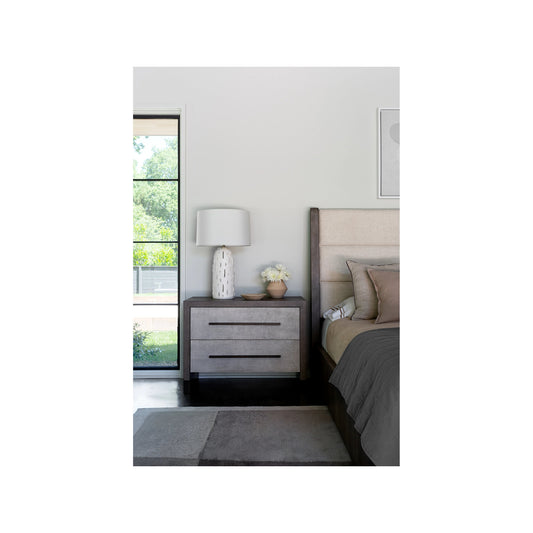 Erinn V X Universal Vista Nightstand by Universal Furniture in weathered oak, textured linen. Made from unique in a modern style.