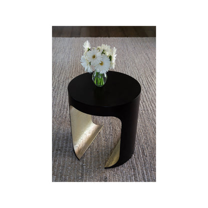 Erinn V X Universal Sonora Side Table by Universal Furniture in blakened bronze, silver leaf. Made from unique in a modern style.