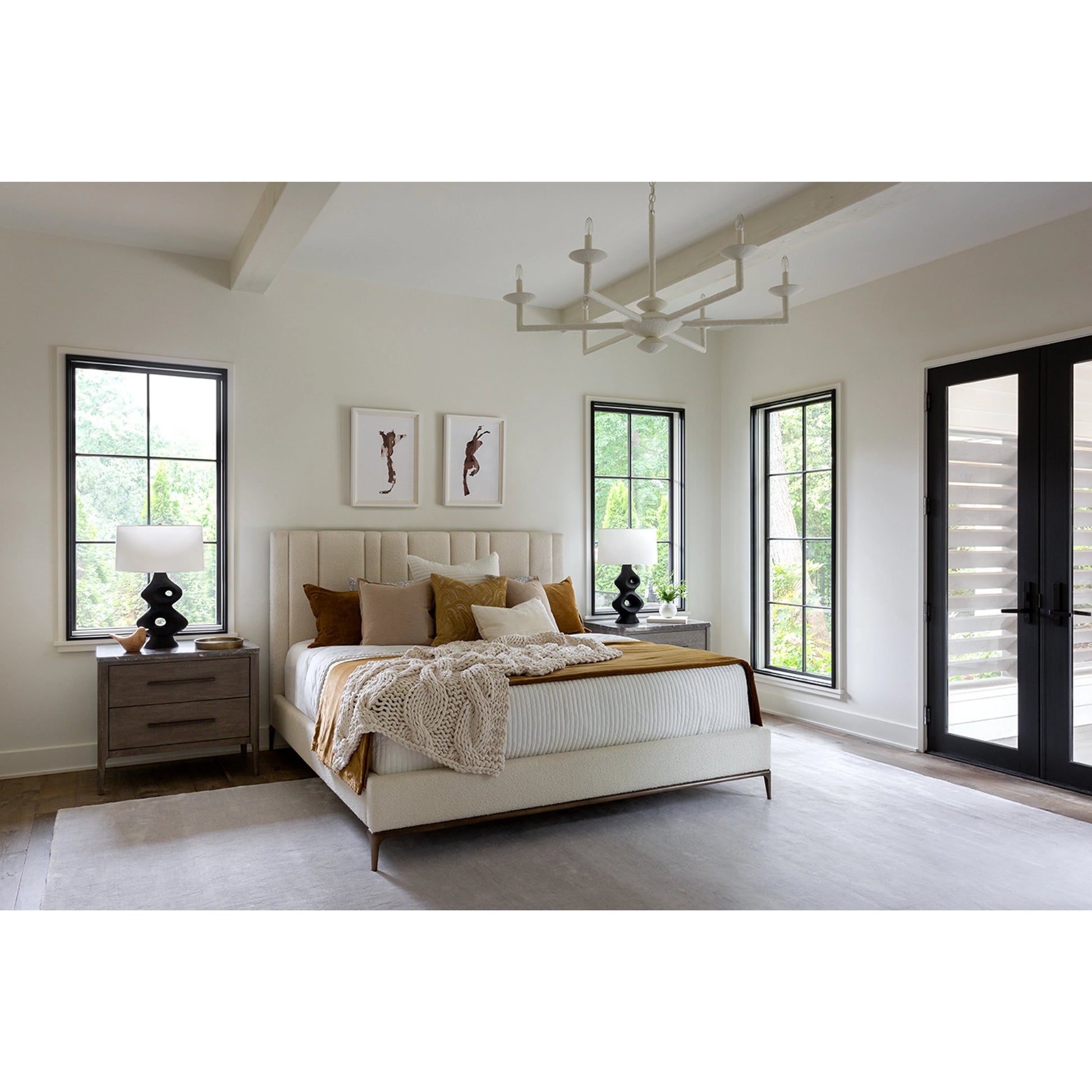 Erinn V X Universal Summerland Bed by Universal Furniture in berber snow. Made from 23% cotton, 18% polyester, 17% wool, 16% linen, 14% rayon, 12% acrylic in a modern style.