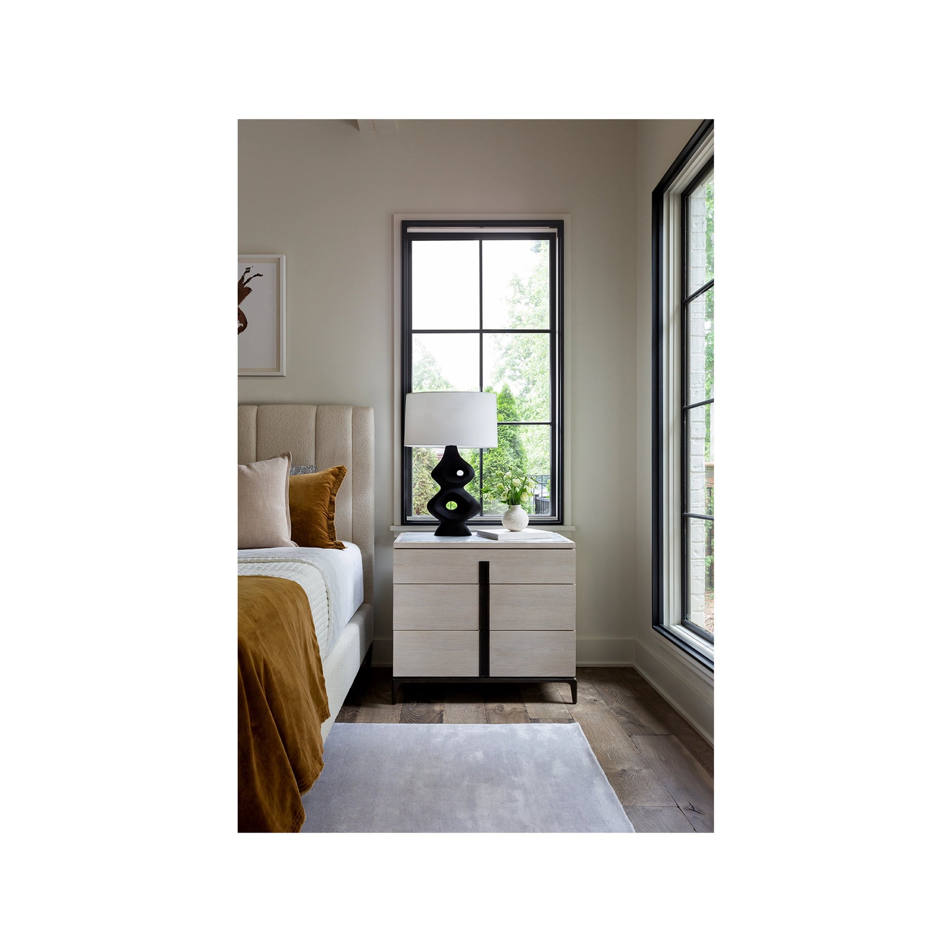 Erinn V X Universal Maren Nightstand by Universal Furniture in silver lining, satin bronze. Made from unique in a modern style.