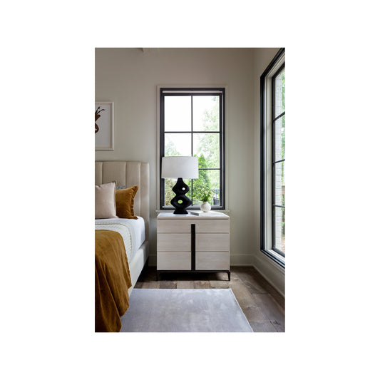 Erinn V X Universal Maren Nightstand by Universal Furniture in silver lining, satin bronze. Made from unique in a modern style.