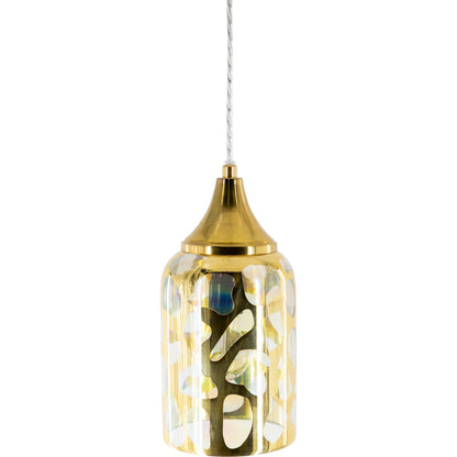 Ellerman Ceiling Light - 24780 by Surya in translucent, gold and painted glass. Made from glass, metal, plastic in a modern style.