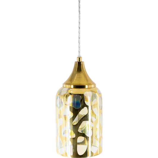Ellerman Ceiling Light - 24780 by Surya in peach, camel and painted glass. Made from glass, metal, plastic in a modern style.