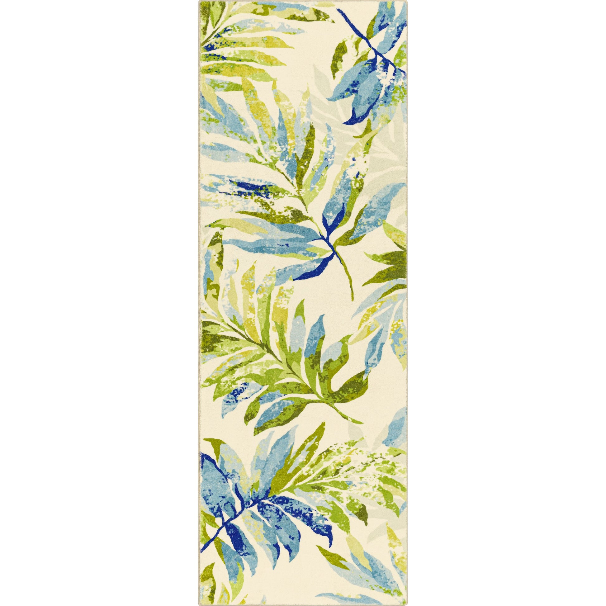 Erin Rug by Livabliss in cream, blue, mustard, olive, aqua. Made from 100% polyester in a modern style.