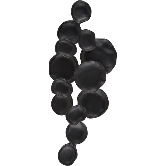Ersa Wall Sculpture by Livabliss in black and matte. Made from aluminum in a unique style.