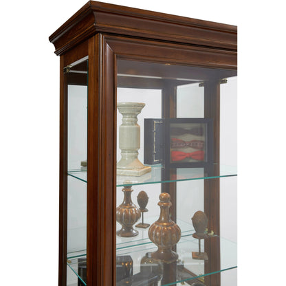 29'' Wide Hardwood Dark Brown Curio Display Cabinet by Pulaski Furniture in dark brown. Made from select hardwoods in a traditional style.