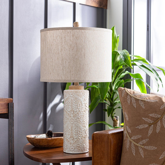 Esben - 29761 by Surya in off-white, beige and glazedpainted. Made from linen, polyester, ceramic, metal in a cottage & farmhouse style.