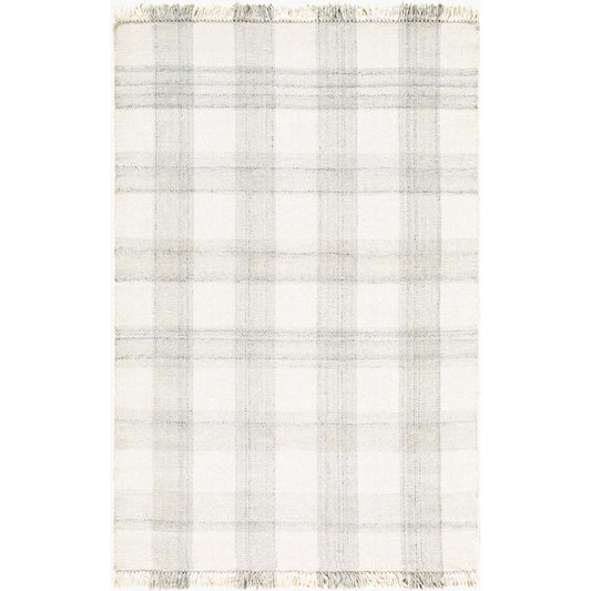 Ecosse ESC-2301 Rug by Livabliss in ivory, dove gray, charcoal. Made from wool in a unique style.
