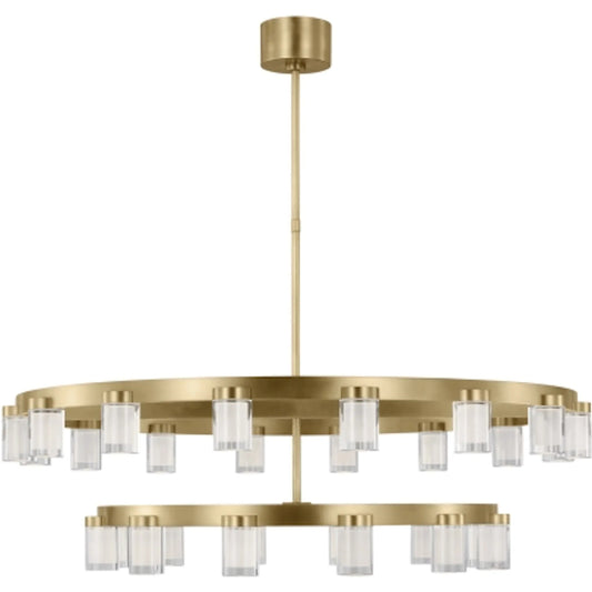 Esfera Two Tier X-Large Chandelier by Visual Comfort & Co.. Made from aluminum or brass in a transitional style.