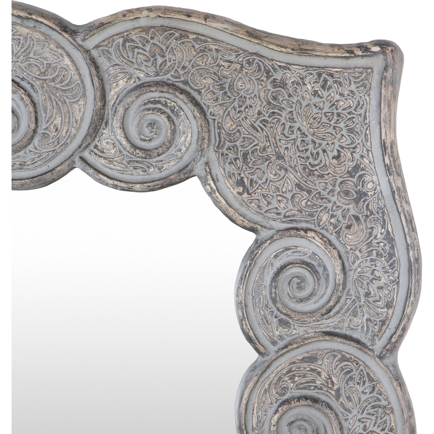 002 SI-2048662 | Closeup | Espirito - 35224 by Surya in gray and antiqued. Made from frame: resin in a traditional style.