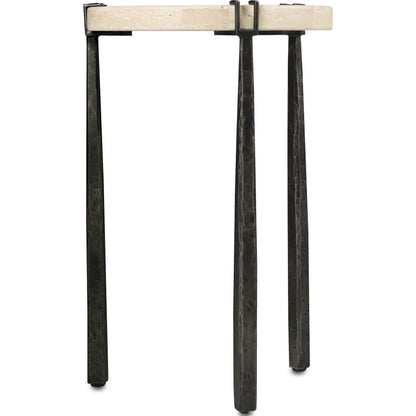 Driftwood Metal Spot Table by Hooker Furniture in gray. Made from stone, metal in a modern style.