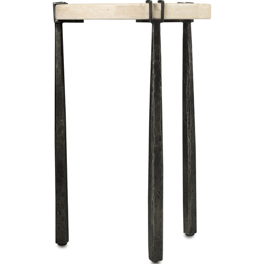 Driftwood Metal Spot Table by Hooker Furniture in gray. Made from stone, metal in a modern style.
