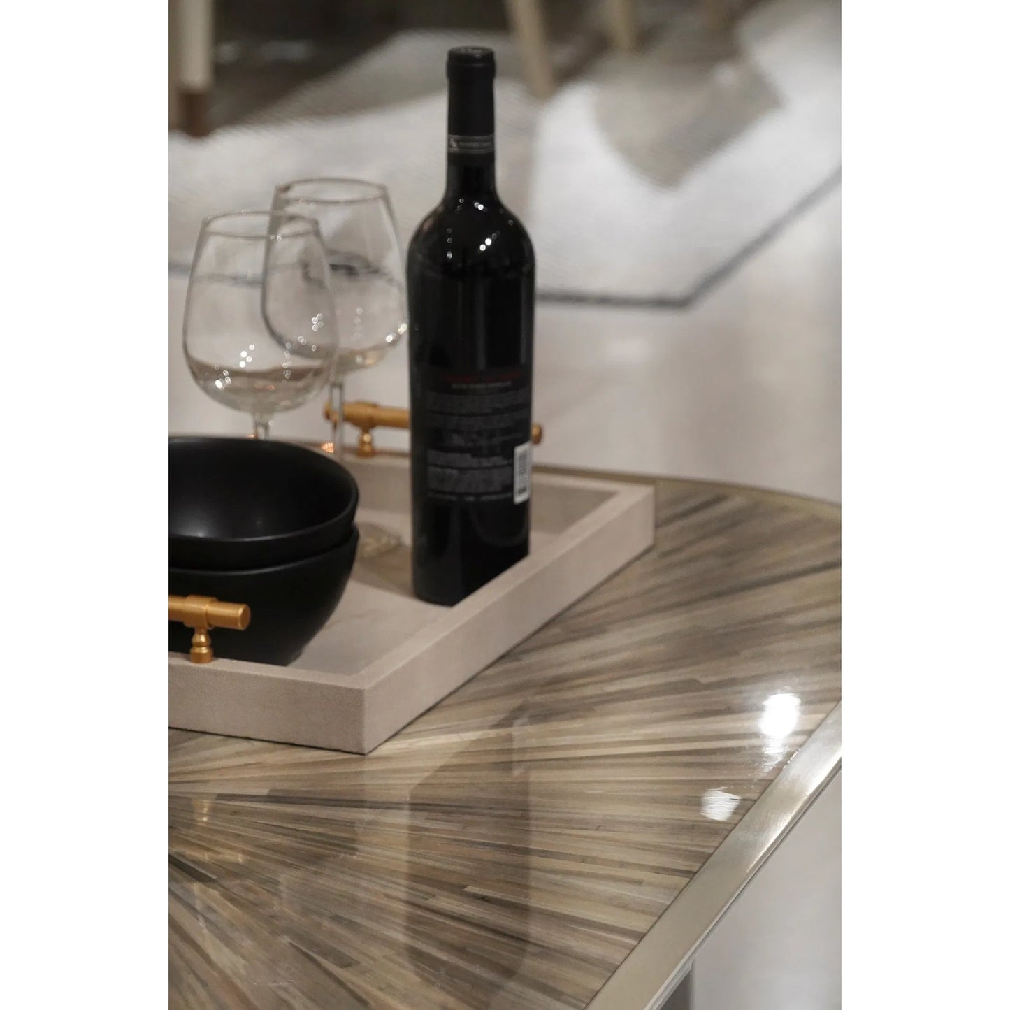 010 SI-2535772 | Lifestyle | Terra Pedestal Cocktail Table by Jonathan Charles in natural straw. Made from main straw in a unique style.