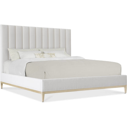 Cascade Upholstered Bed by Hooker Furniture in wolf pearl and terrain. Made from wood, fabric in a transitional style.