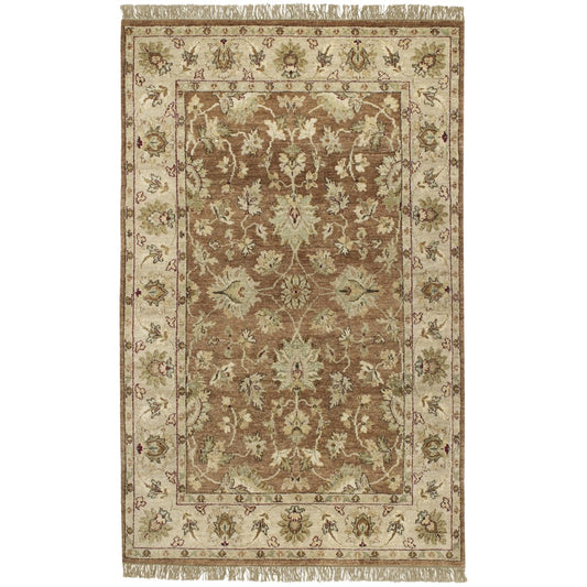 Estate Rug - 925 by Surya in camel, sage, dusty pink, dark brown, blush. Made from 100% hand spun new zealand wool in a unique style.